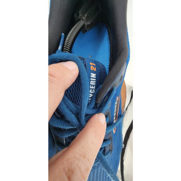 Men's Brooks Glycerin 21 Running Athletic Sneakers Blue Orange Size US 14 - Picture 5 of 11
